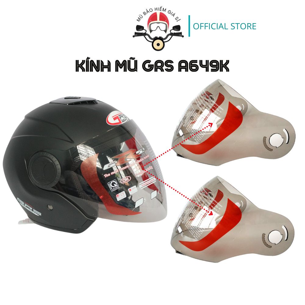 Kính rời thay thế cho mũ bảo hiểm GRS A649k