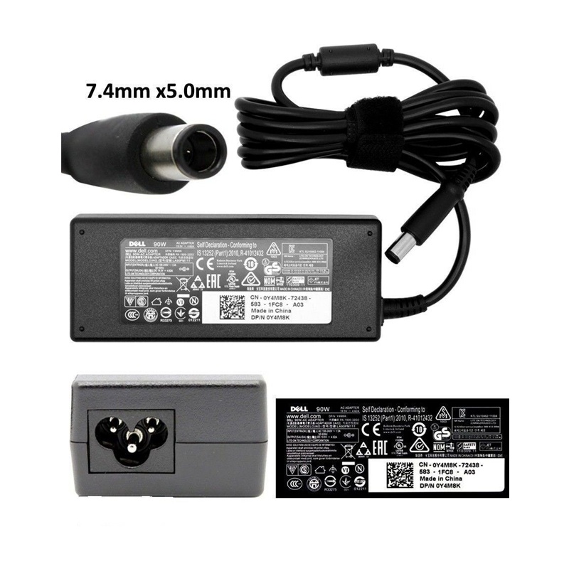 Sạc Laptop DELL 19V-4.62A 90W Đầu Lớn Chính Hãng   BH12T