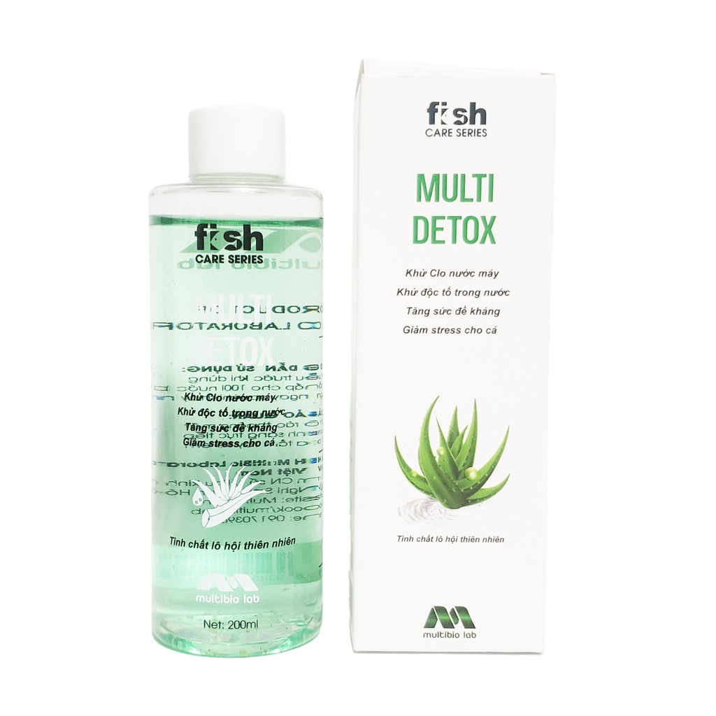 Khử Clo Nước Máy Cho Bể Cá Multi Detox 200ml