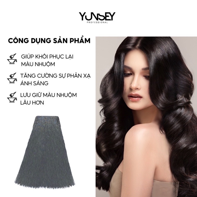 HẤP MÀU ĐEN BÓNG CHO TÓC YUNSEY COLOR MASK 200ML