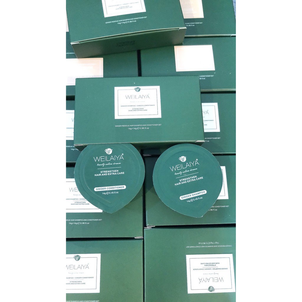 Bộ Gội Xả Gừng Weilaiya Mini Mẫu Mới 14g