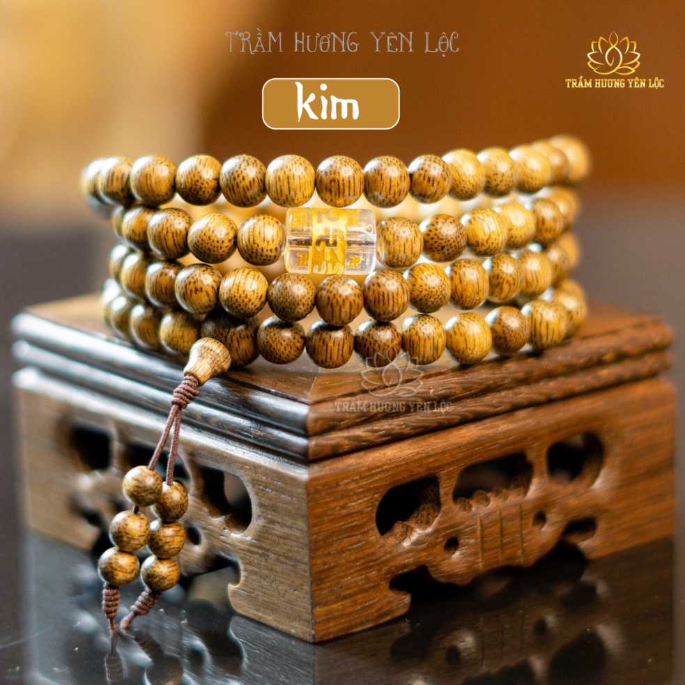 Vòng Tay Trầm Hương 108 Hạt Mix Omani Trầm Hương Yên Lộc THYL021