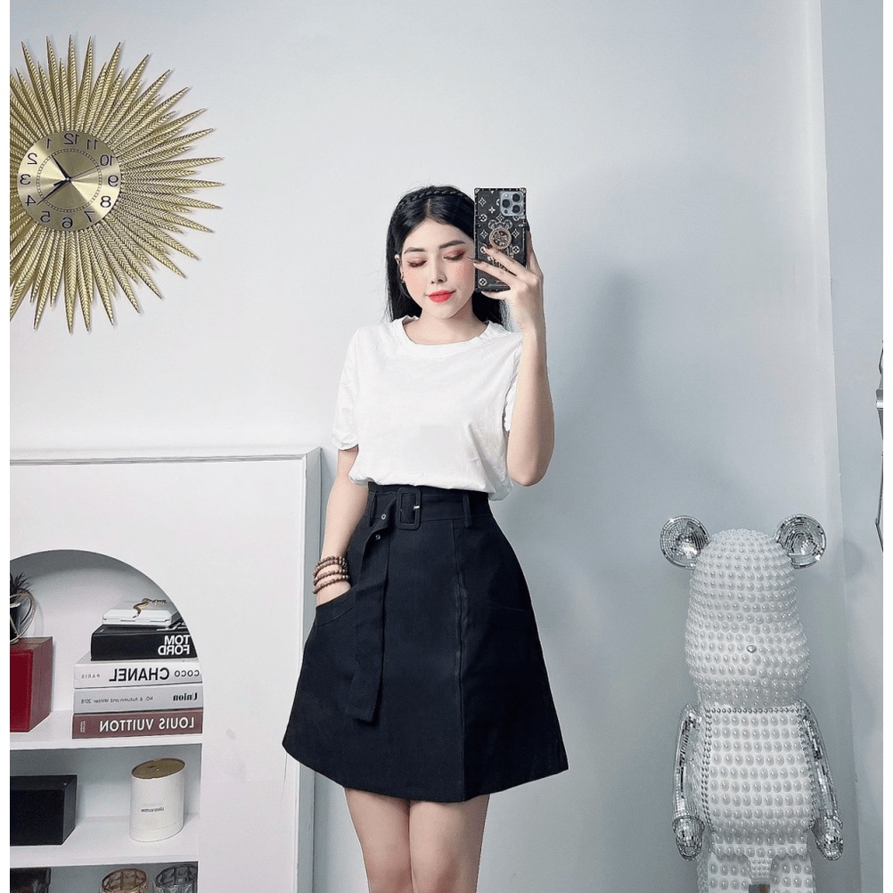 SALE SIÊU ĐÃ - SÉT CHÂN VÁY LEN TUYẾT KÈM ÁO COTTON SIÊU CUTE MẶC ĐI CHÁY PHỐ UP SHOP HHP