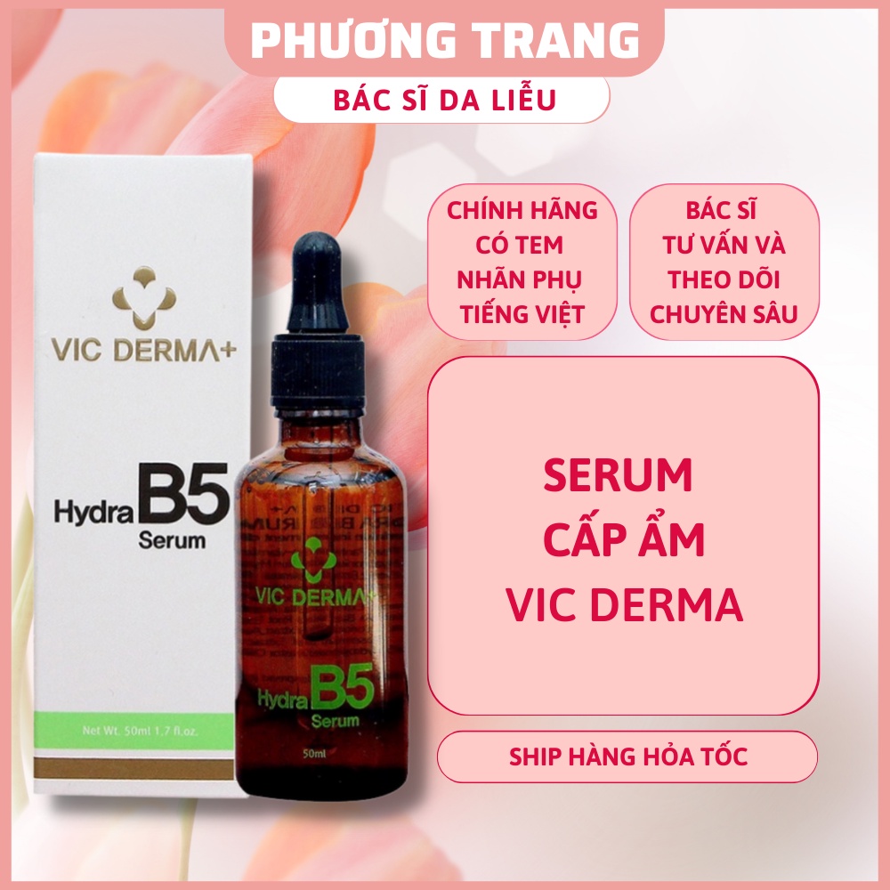 Serum Cấp Ẩm, Phục Hồi Vic Derma+ Hydra B5 50ml - Bác Sĩ Phương Trang