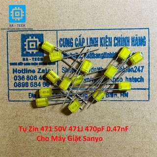 Tụ zin 471 50v 471j 470pf 0.47nf cho máy giặt sanyo