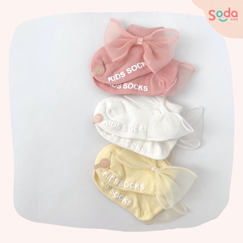 Set tất cho bé 03 đôi nơ voan tiểu thư