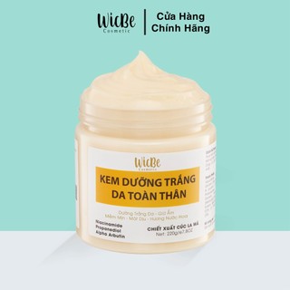 Kem body trắng da toàn thân hoa cúc Wicbe sữa dưỡng thể giữ ẩm hương nước hoa 220g