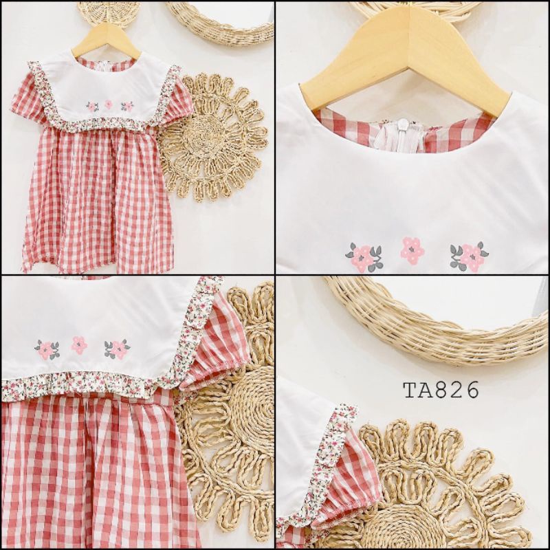 Váy caro cho bé gái 1 -6 tuổi