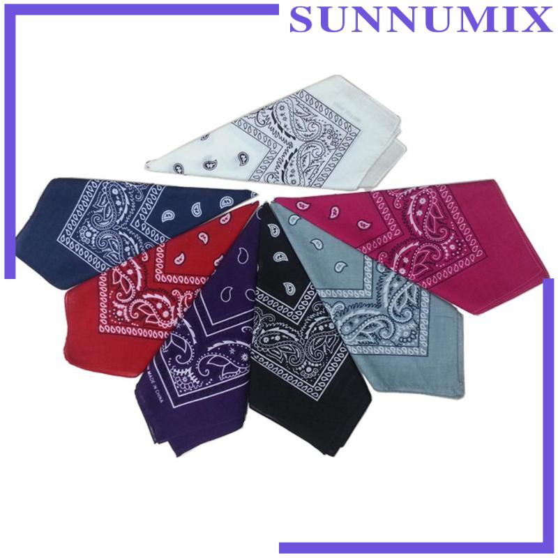 [Sunnimix] Khăn Choàng Cổ Bandana Cao Bồi Bằng Cotton Mới Lạ Màu Đỏ