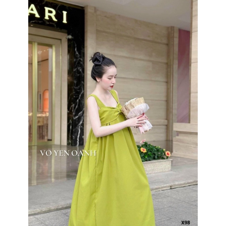 SIÊU SALE SIÊU GIẢM GIÁ | ĐẦM TUYẾT NHUNG HAI DÂY THẮT NƠ Ở NGỰC DÁNG RỘNG MÁT MẺ PHÙ HỢP VỚI ĐI BIỂN ĐI DẠO PHỐ ĐỀU ĐƯỢ