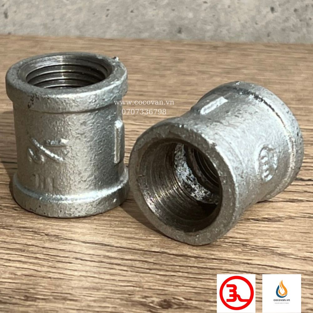 Măng sông ren mạ kẽm jianzhi 21mm đến 49mm