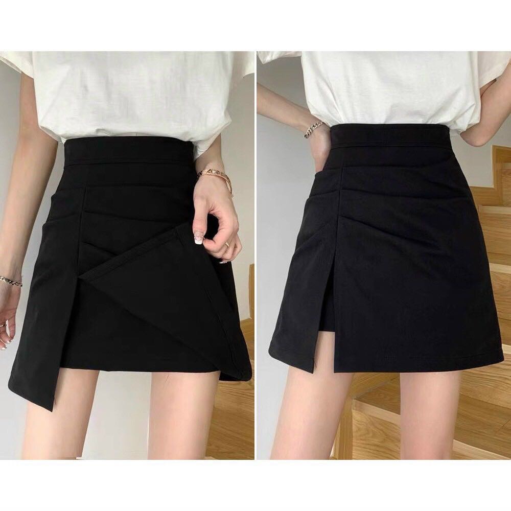 Chân Váy Nhún Xẻ 1 Bên