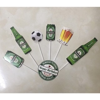 set cắm giấy trang trí bánh kem