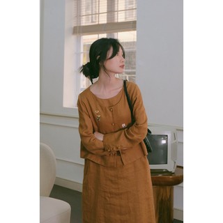 Cỏ lau - áo tay dài thêu tay meza top