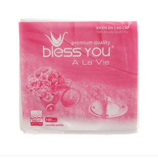 Khăn NAPKIN BLESS YOU ALAVIE 33x33 gói 100 tờ - 517