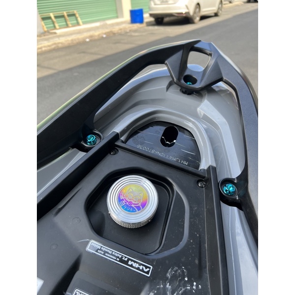 Nắp xăng Nhôm cncn nguyên khối + Team mèo Thần Tài