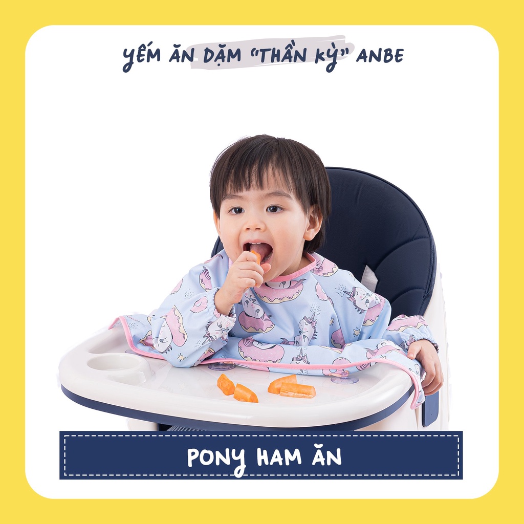 Combo Áo Yếm Ăn Dặm Thần Kỳ BLW Dài Tay Cho Bé Chống Thấm ANBE VIỆT NAM YTK02