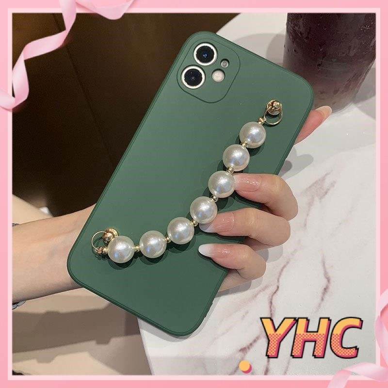 ốp iphone Đính Ngọc Trai Kèm Dây Đeo Cho Iphone6 6splus 7 7plus 8 8plus XR X XS 11 12 Pro max Plus Promax max-链019