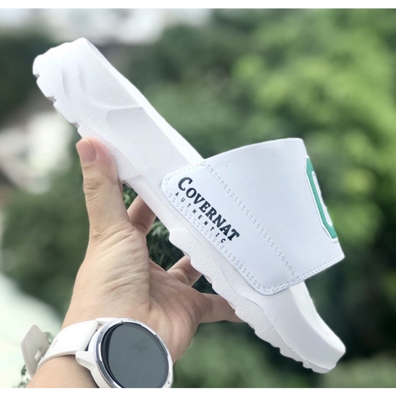 Dép Chữ C Nam Nữ Đế Độn 3-5cm Quai Da May Viền