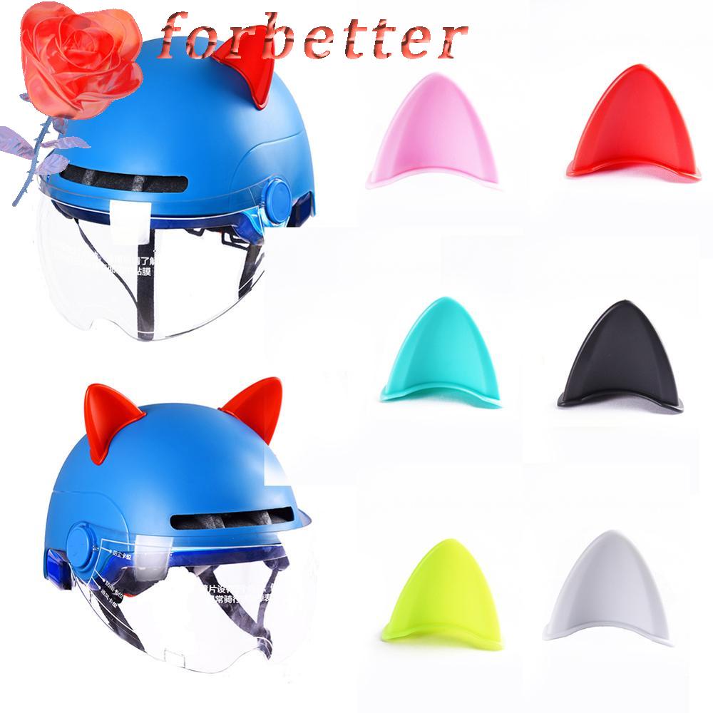 Bộ 2 Miếng Dán Trang Trí Mũ Bảo Hiểm Bằng Tpu Hình Tai Mèo Nhiều Màu Dễ Thương