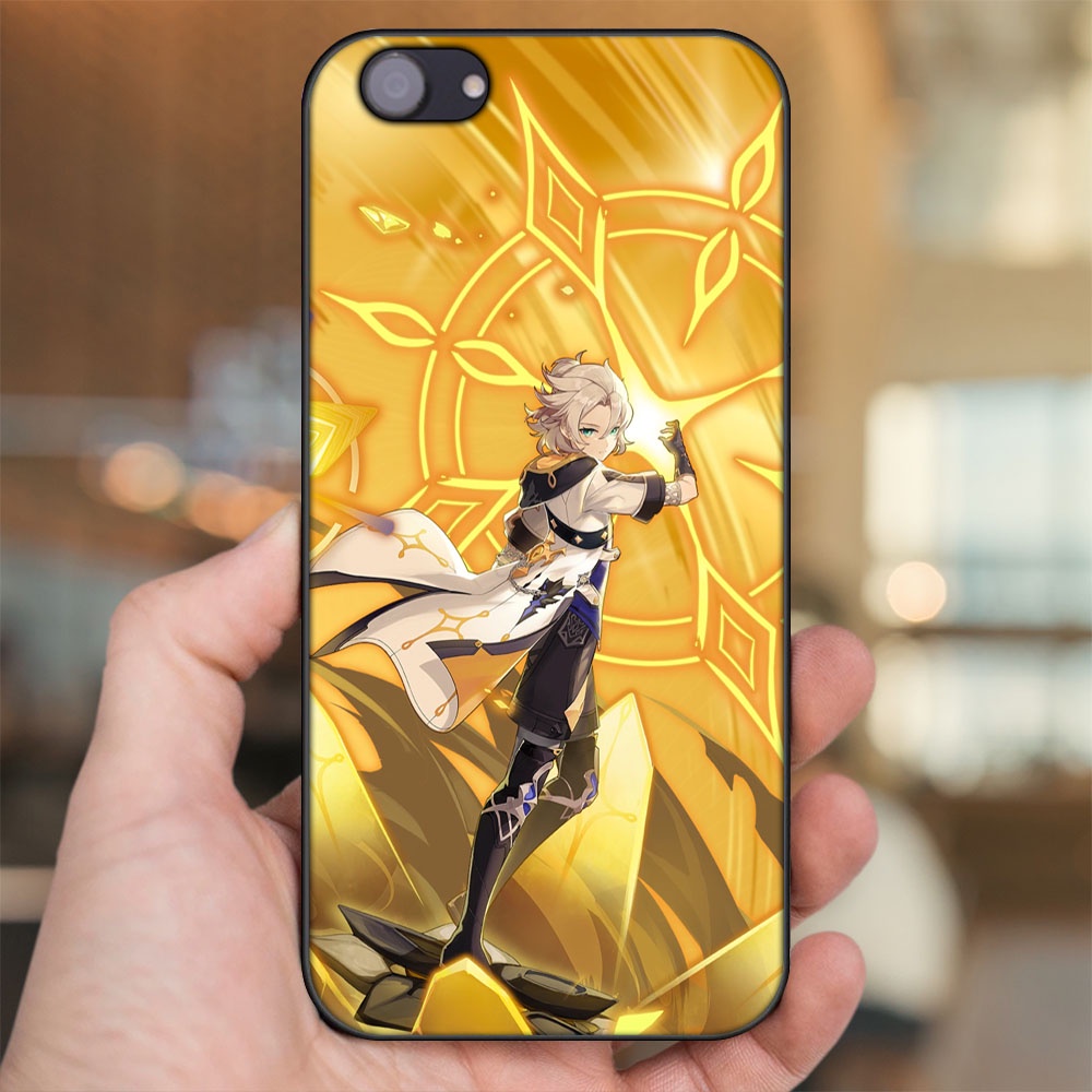 Ốp lưng Oppo F7 Youth viền đen in hình Albedo Genshin Impact