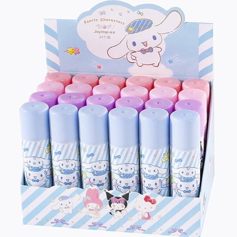 Set 4 Keo Cứng Trơn Siêu Dính Cho Bé Sanrio Mymelody Kuromi Cinnamoroll