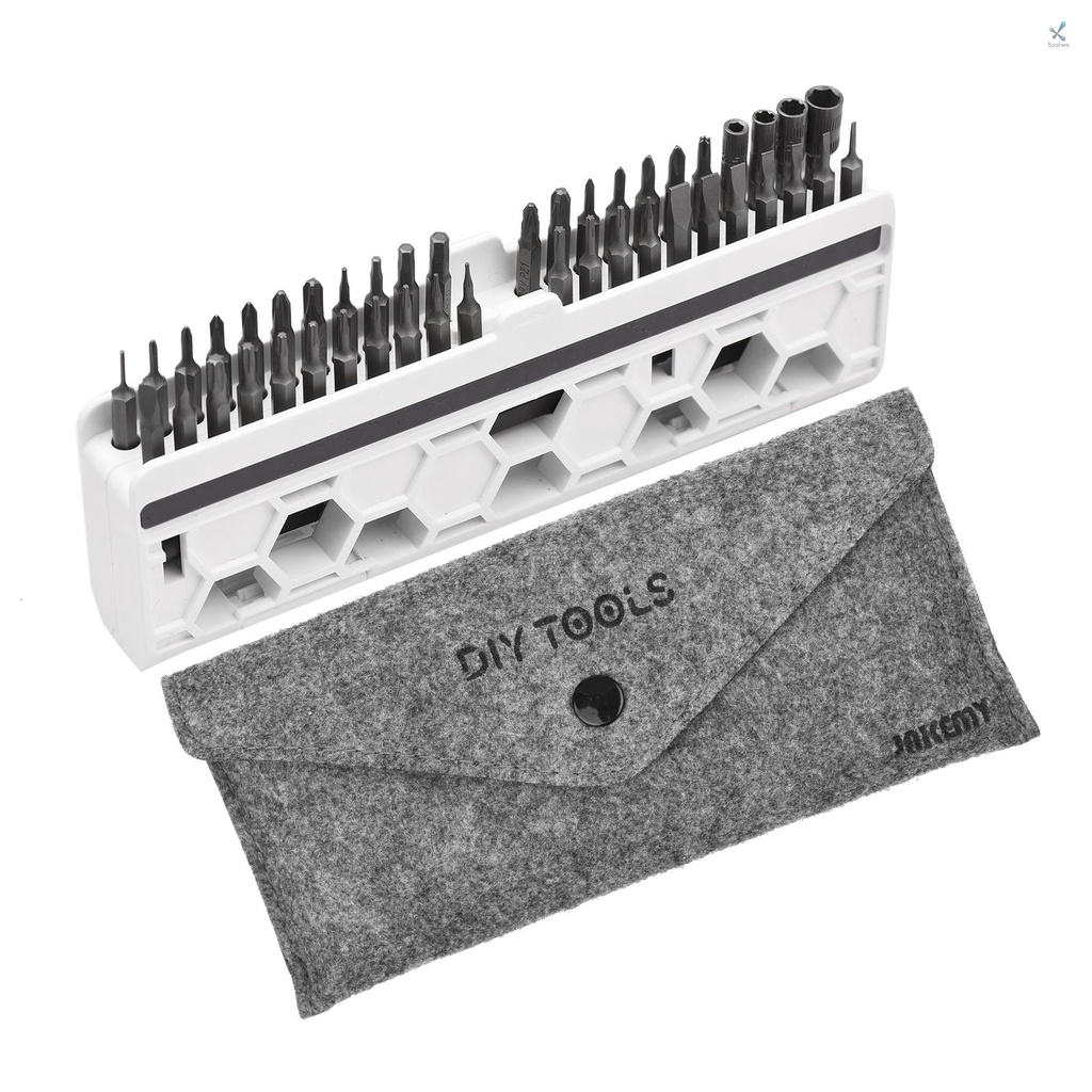 Bộ 46 Đầu Tua Vít Lục Giác Bằng Hợp Kim Thép Có Rãnh Độ Chính Xác Cao Đa Năng JAKEMY H4 * 28MM CR-V