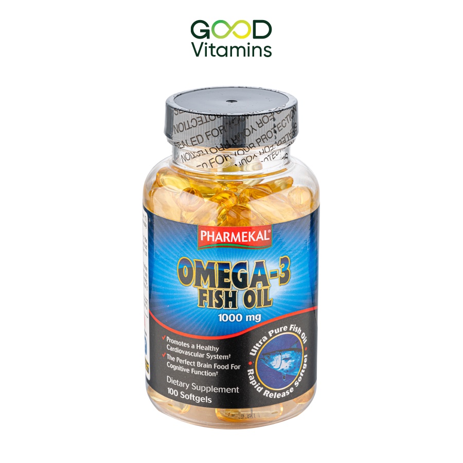 Viên Uống Dầu Cá Omega 3 Fish Oil Phamekal Dạng viên 1000mg (100 viên)