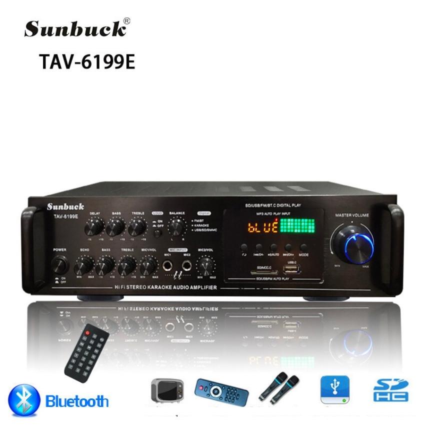Amply bluetooth karaoke SUNBUCK 6199E đánh siêu đỉnh, công suất cực đại, âm thanh siêu đỉnh, giá rẻ nhất thị trường