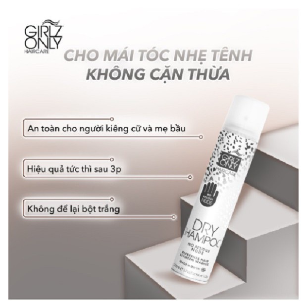 Dầu Gội Khô Girlz Only Dry Shampoo 200ml Giúp Tóc Sạch Dầu Và Trở Nên Bồng Bềnh Ngay Lập Tức | BigBuy360 - bigbuy360.vn