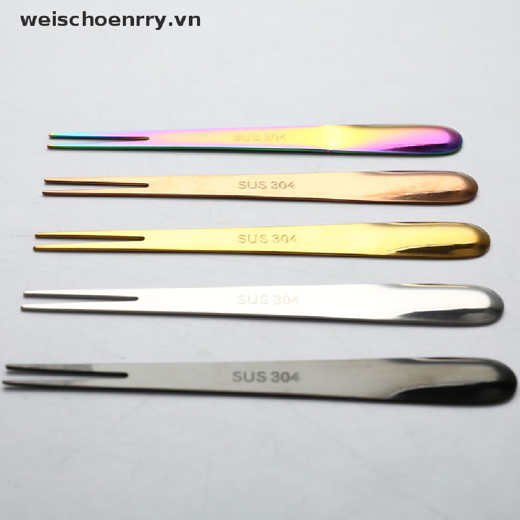 Nĩa Ăn Trái Cây 2 Trong 1 Bằng Thép Không Gỉ Tiện Dụng