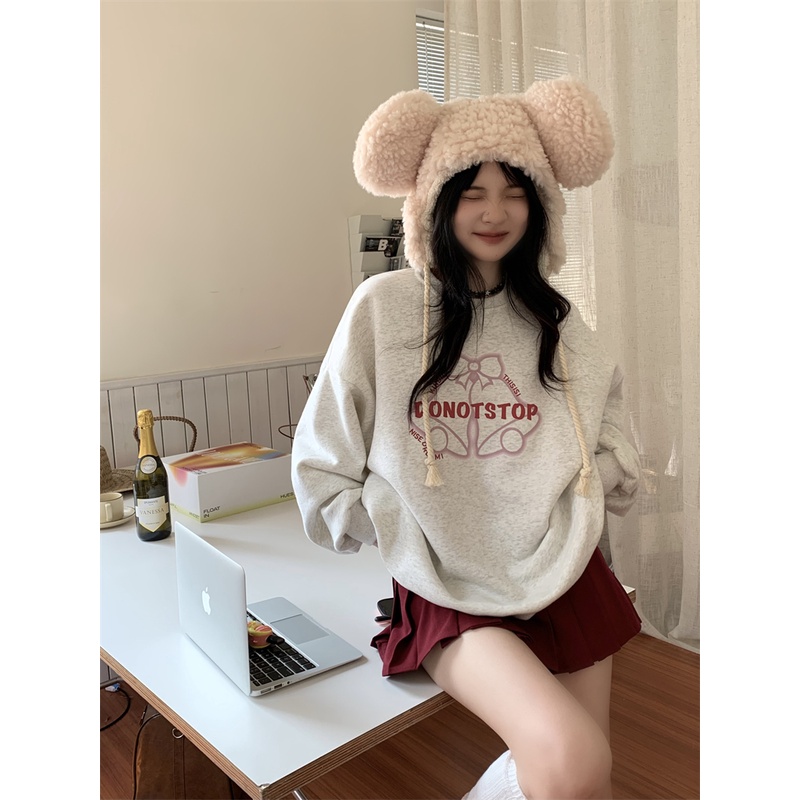 Áo thun nữ NRVP cổ tròn dài tay thời trang Hàn Quốc 2023