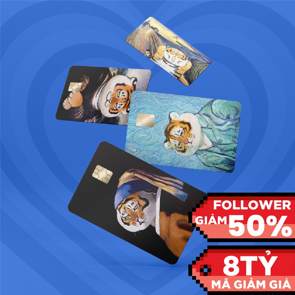 STICKER SKIN THẺ ATM HỔ MẬP COSPLAY - Decal dán Thẻ ATM, debit, thẻ từ, thẻ chung cư, bảo vệ thẻ