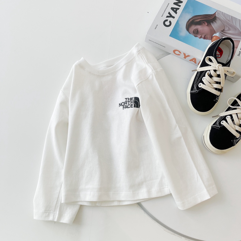 Áo Dài Tay Chất Cotton Khô Cao Cấp In Chữ THE FCAE Cho Bé Trai Mặc Mùa Thu Cực Xinh Cho Bé Từ 7-27kg MINKYSUN