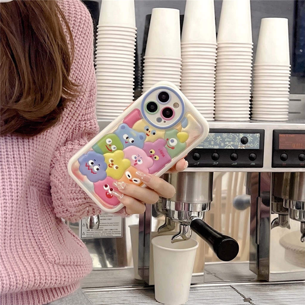 Ốp Điện Thoại Da Viền tpu Dẻo In Họa Tiết Hoạt Hình Góc Tròn Cho iphone 15 pro max 14 pro max 13 pro max 12 pro max