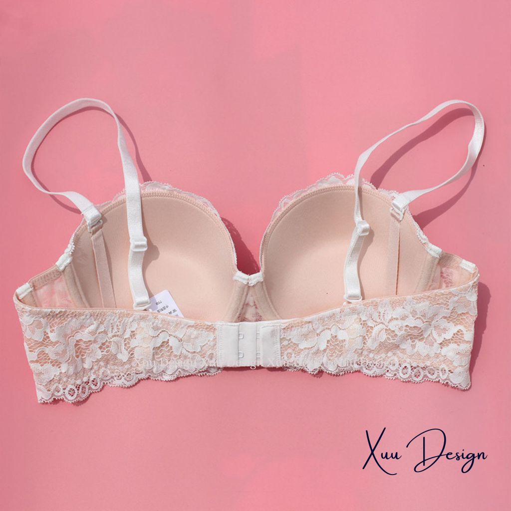 Áo lót nữ đệm mỏng CHUNXUU thiết kế có gọng cúo ngang ren hoa gợi cảm - AV66