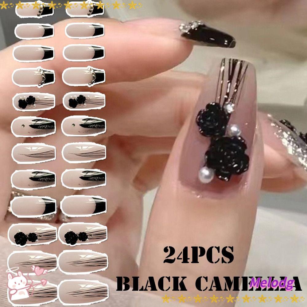 Bộ 24 Móng Tay Giả DIY Che Phủ Toàn Diện Có Thể Tháo Rời