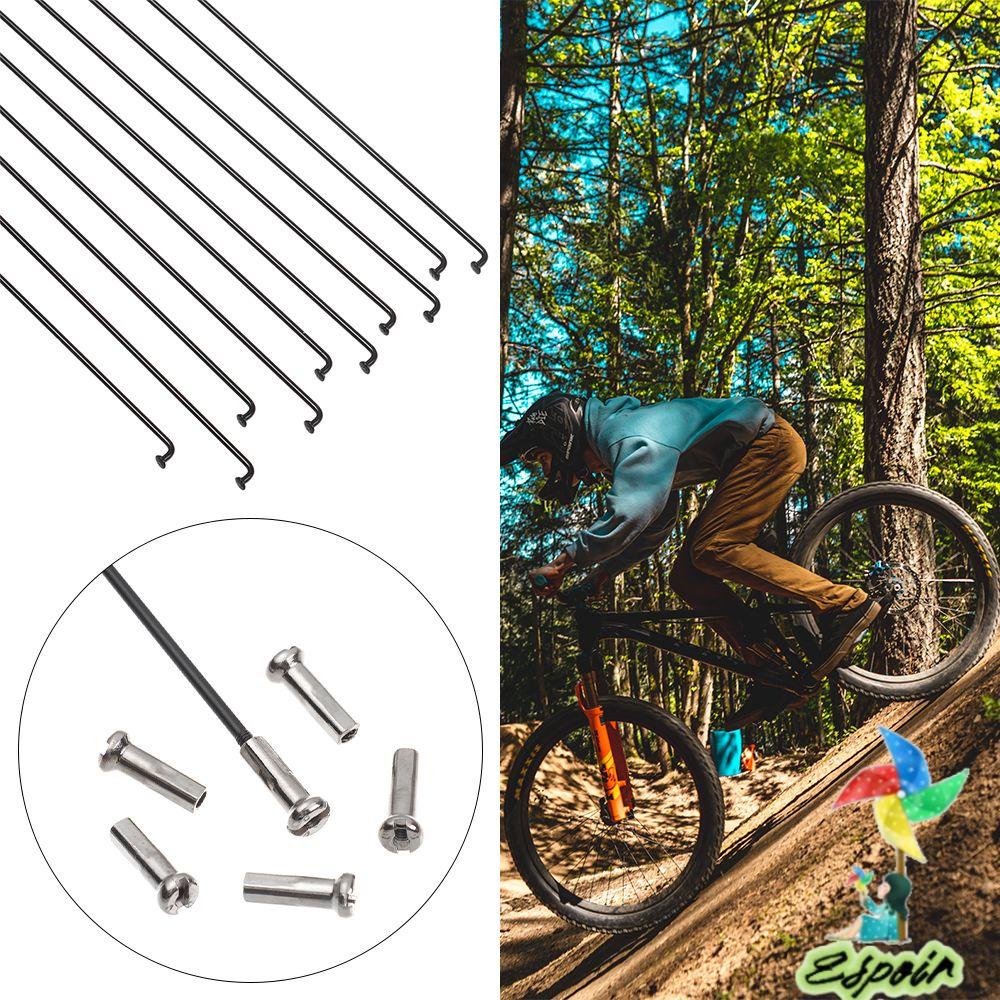 Bộ 10 Cái Căm Xe Đạp Thay Thế Bằng Thép Không Gỉ Kèm Núm Vú