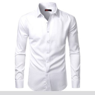 Áo sơ mi nữ form rộng tay dài công sở trắng big size đi học học sinh lụa mềm mịn