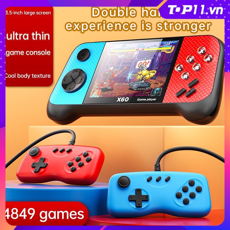 Máy Chơi game Cầm Tay X60 Tích Hợp 6800 Trò Chơi mini 3.5 inch PSP FC