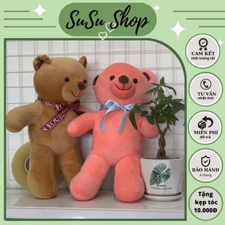 Gấu bông Teddy đeo nơ lông mịn cao cấp,gấu bông làm quà tặng siêu dễ thương