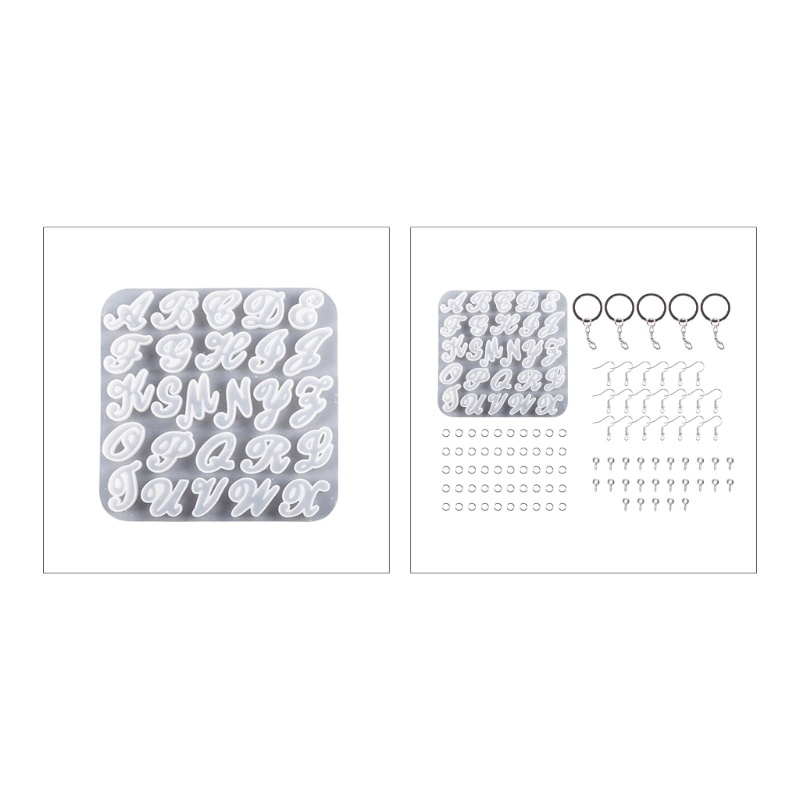 Khuôn Silicone Làm Móc Khóa / Trang Sức Hình Chữ Cái