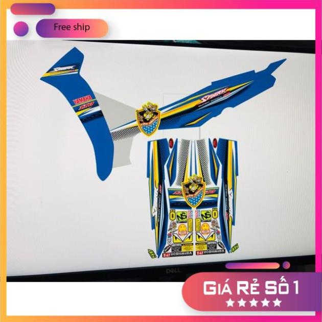 DECAL PVC 5 LỚP CHẤT LƯỢNG CAO Tem rời Sirius dán xe xanh gp