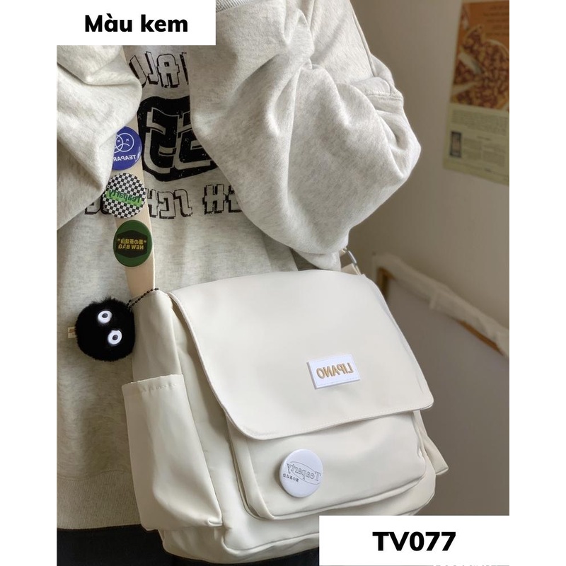 Túi Đeo Chéo Vải Nam Nữ Phong Cách Hàn Quốc Vừa A4 Tv077