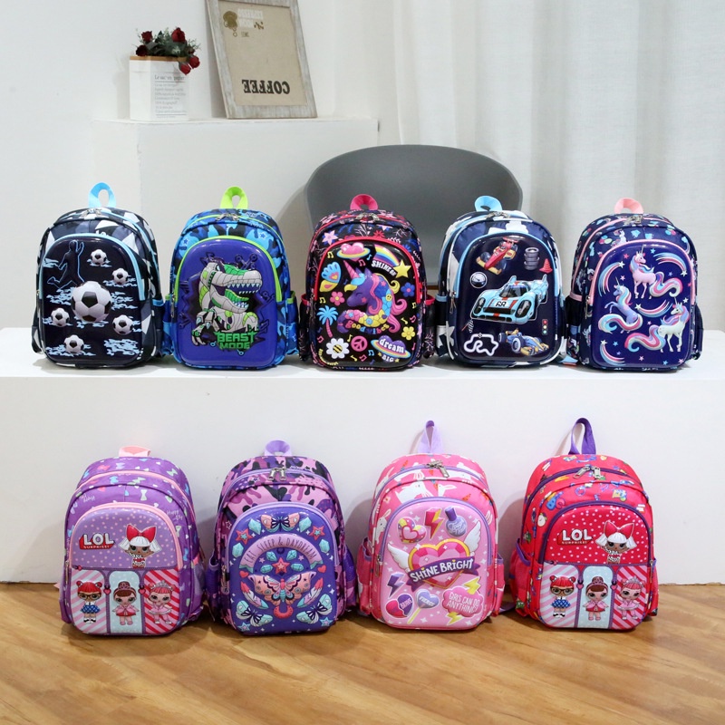 Balo Đi Học Giảm Cân Trọng Lượng Nhẹ In Họa Tiết Hoạt Hình Mới Cho Bé Trai Và Gái 3-6 Tuổi