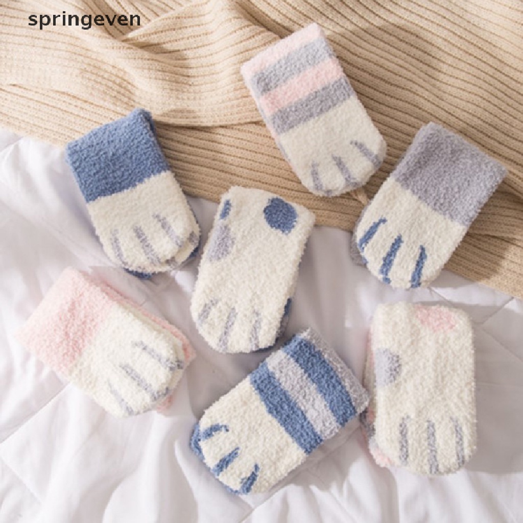 Vớ Dày Xỏ Ngón Hình Chân Mèo / Ngựa Vằn 3d Dễ Thương Vui Nhộn Thời Trang Mùa Xuân Cho Nữ