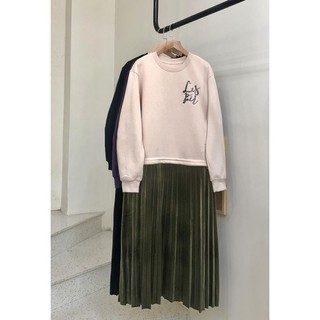 Set Váy Nhung Xếp Ly Nữ
