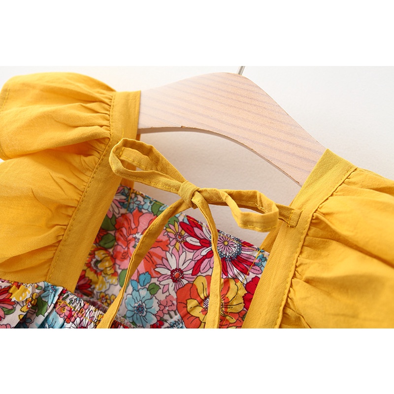 Đầm Công Chúa Bằng cotton In Hoa Thời Trang Mùa Hè Dành Cho Bé Gái 0-3 Tuổi