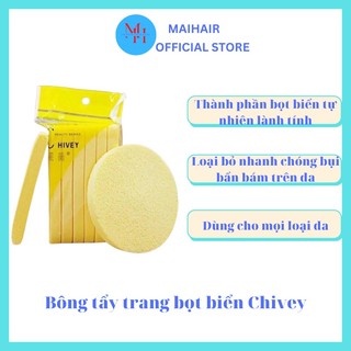 Bông tẩy trang bọt biển Chivey, bông nở tẩy trang an toàn tiện lợi