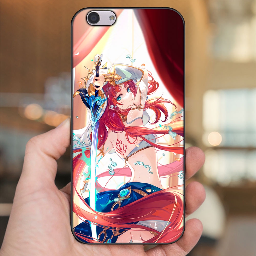 Ốp lưng Oppo F1s, F3, F3 Plus viền đen in hình Nilou Genshin Impact